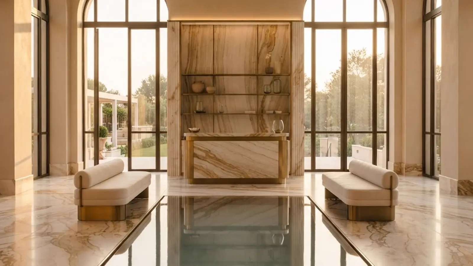Indoor pool hall of a luxury hotel spa for sale in Dubai