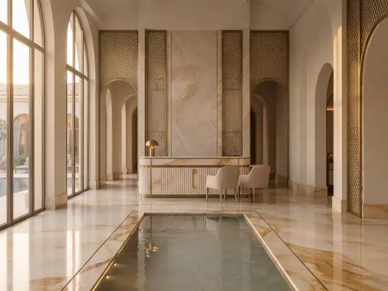 Vitality pool inside a running hotel spa in Dubai