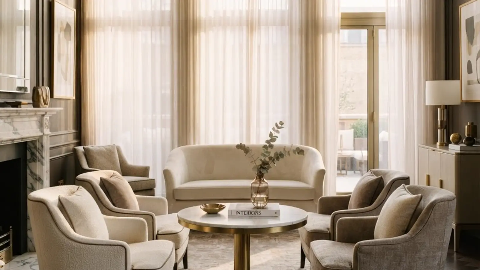 Relaxation lounge of a hotel spa business in Dubai
