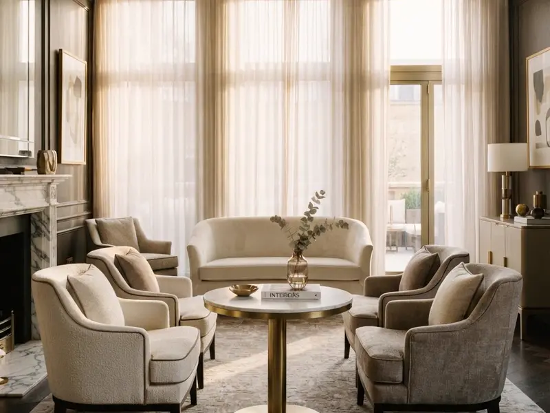 Relaxation lounge of a hotel spa business in Dubai